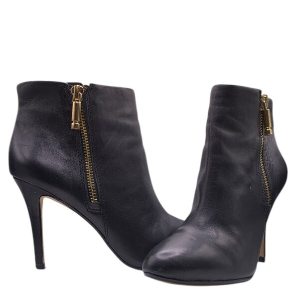 BANANA REPUBLIC Black Leather Ankle Booties - Picture 4 of 10